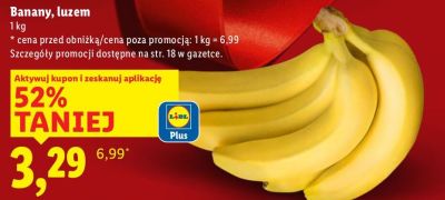 Banany luzem promocja w Lidl