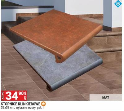 Stopnice klinkierowe 33x33 cm, wybrane wzory, gat. I promocja w Merkury Market