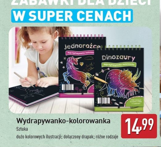 Wydrapywanko-kolorowanka dinozaury promocja w Aldi