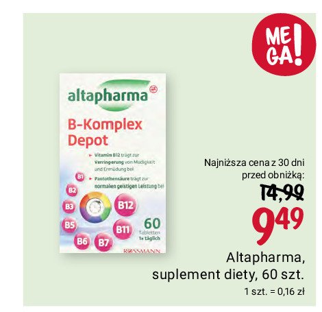 Suplement diety b-komplex Altapharma promocja