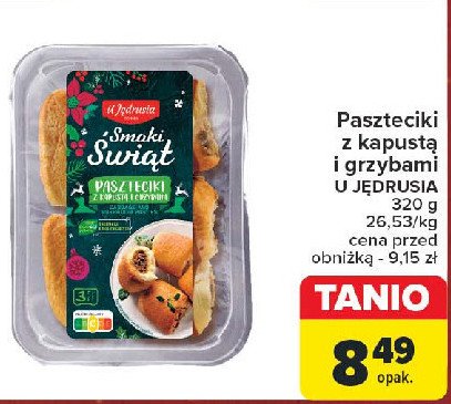 Paszteciki z kapustą i grzybami U jędrusia promocja w Carrefour Market