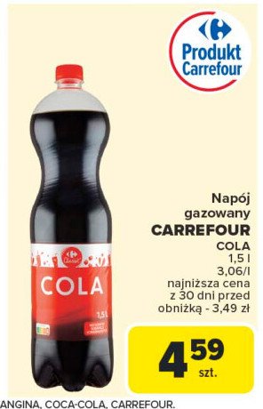 Nap贸j cola Carrefour classic promocja