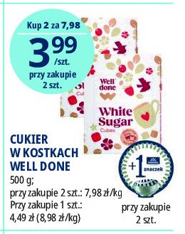 Cukier w kostkach Well done promocja