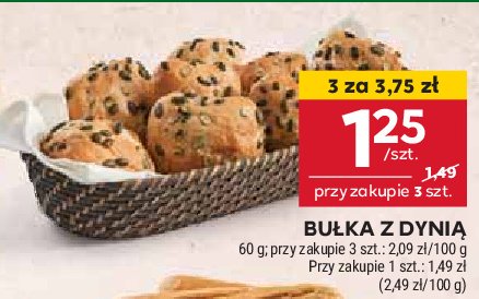 Bułka z dynią promocja