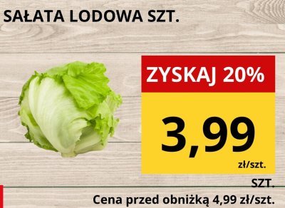 Sałata lodowa promocja w Supeco