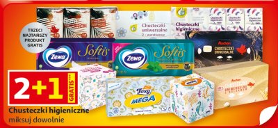 Chusteczki higieniczne Zewa, Softis, Foxy, Auchan promocja w Auchan
