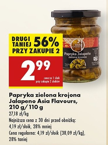 Papryczki jalapeno zielone krojone Asia flavours promocja w Biedronka