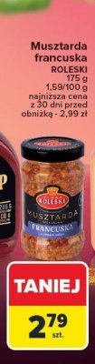 Musztarda francuska Roleski 175g promocja w Carrefour