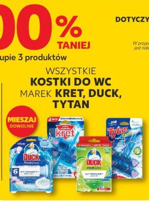 Wszystkie kostki do WC marek Kret, Duck, Tytan TRZECIE -100% promocja w Kaufland