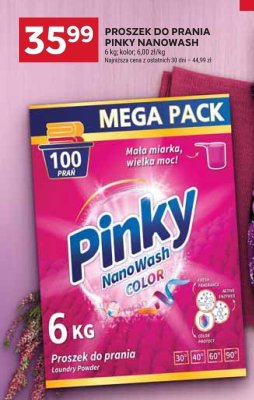 Proszek do prania Pinky Nanowash Color promocja w Stokrotka