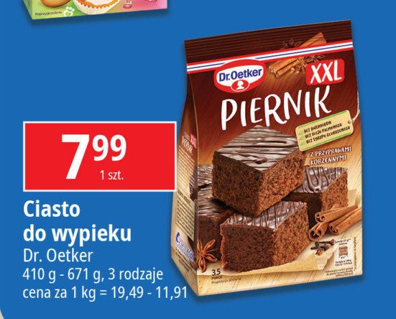 Piernik xxl Dr. oetker promocja w Leclerc