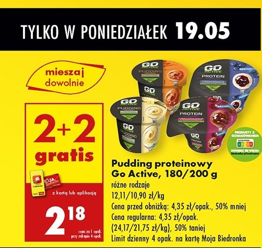 Pudding proteinowy waniliowy Go active promocja