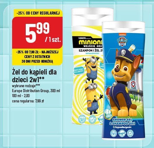 Żel pod prysznic minionki promocja