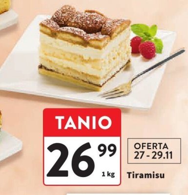 Tiramisu 1 kg promocja w Intermarche