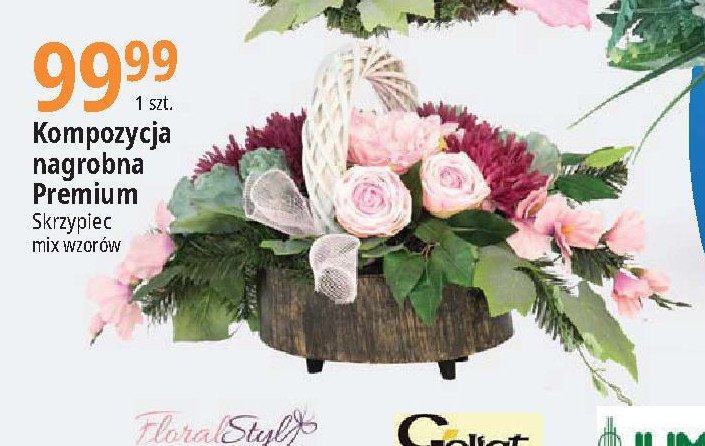 Kompozycja nagrobna premium Skrzypiec promocja w Carrefour