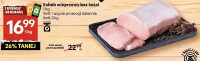 Schab wieprzowy bez kości 1kg promocja w Delikatesy Centrum