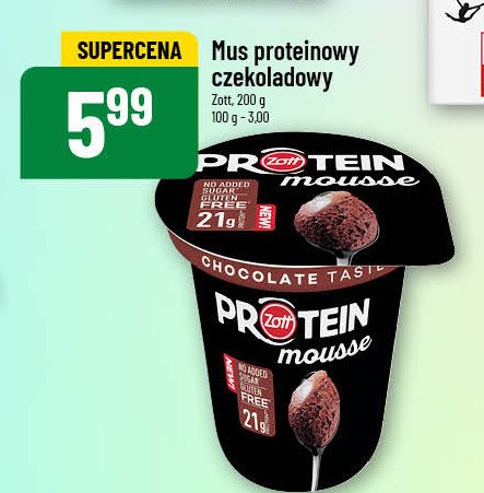 Mus czekoladowy Zott protein promocja