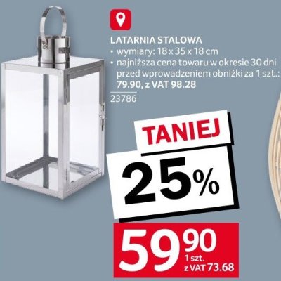 Latarnia stalowa promocja w Selgros