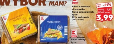 Chleb pełnoziarnisty żytni K-classic promocja