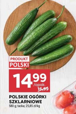 Ogórki szklarniowe polskie promocja w Stokrotka