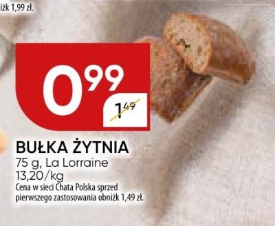 Bułka żytnia La Lorraine promocja w Chata Polska