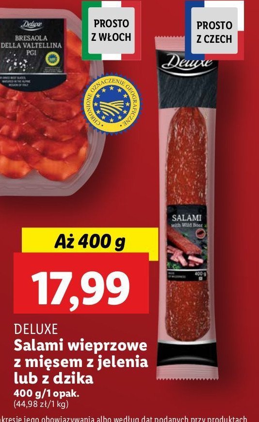 Salami wieprzowe z mięsem jelenia Deluxe promocja