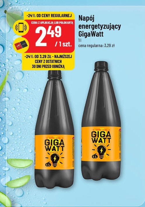 Napój energetyczny classic Giga watt promocja w POLOmarket