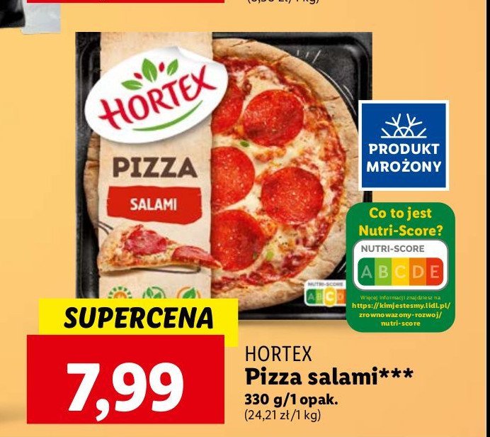 Pizza z salami Hortex promocja w Lidl
