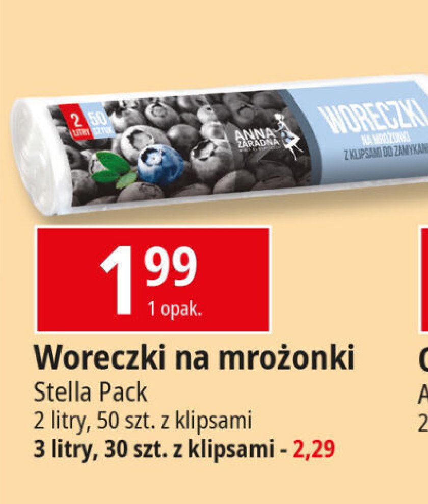 Woreczki na mrożonki 2 l Anna zaradna promocja