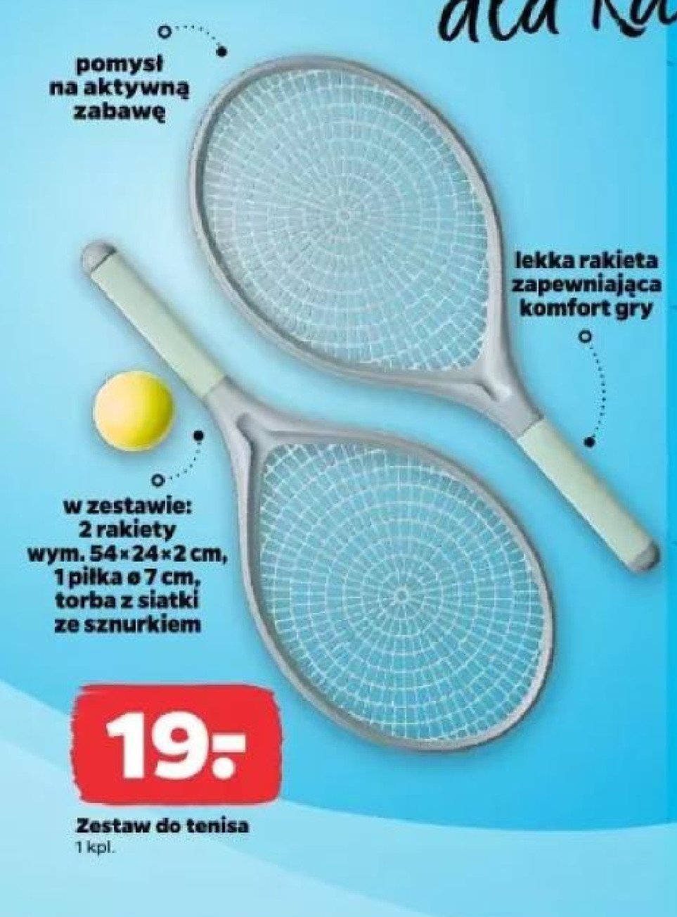 Zestaw do tenisa promocja w Netto