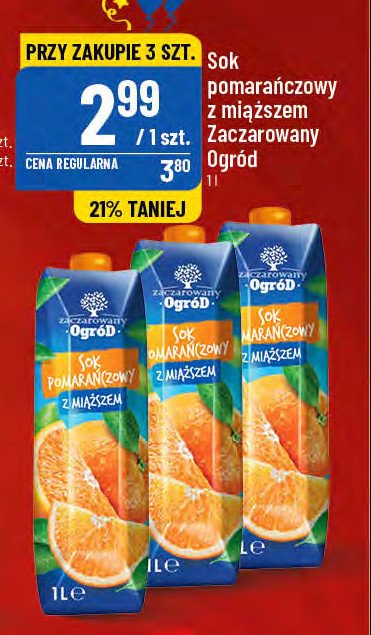 Sok pomarańczowy z miąższem