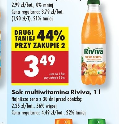Sok multiwitamina 100% Riviva promocja
