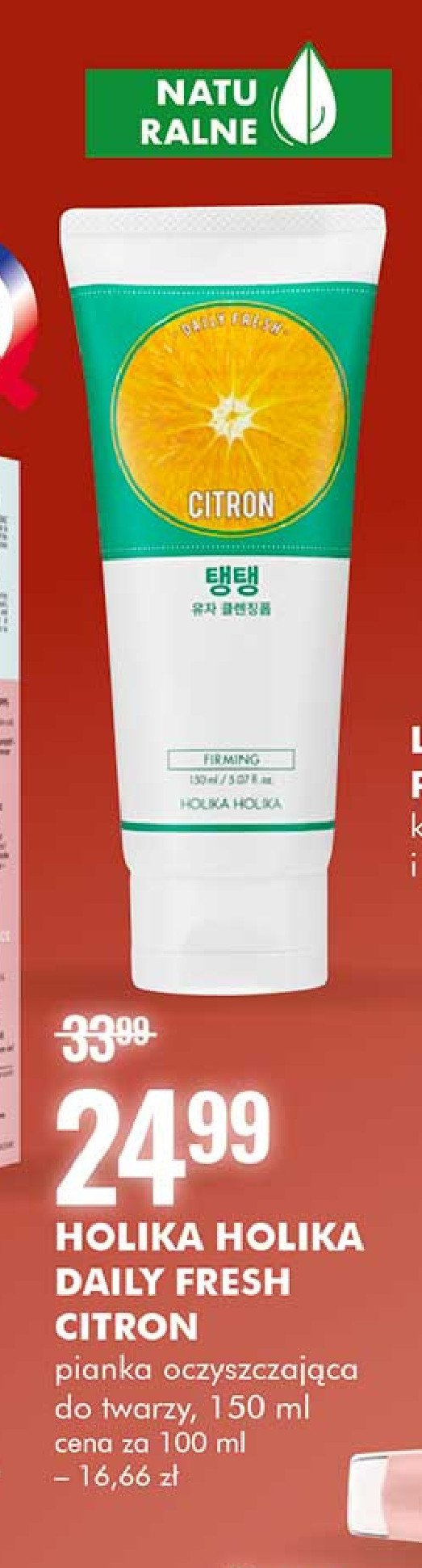Pianka do mycia twarzy citron Holika holika daily fresh promocja