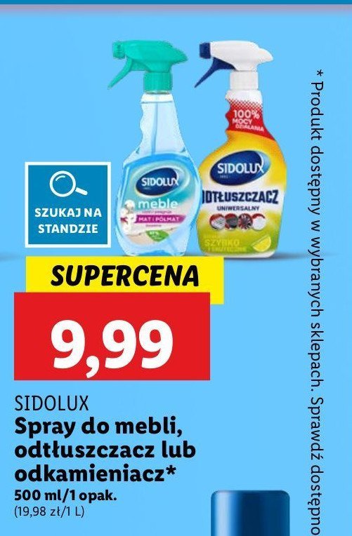 Spray odtłuszczacz uniwersalny Sidolux promocja