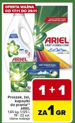 Proszek, żel, kapsułki do prania ARIEL promocja w Carrefour Express