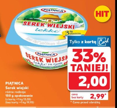 Serek wiejski lekki Pi膮tnica serek wiejski promocja