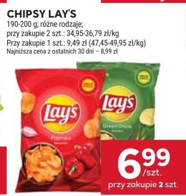 Chipsy Lay's różne rodzaje promocja w Stokrotka