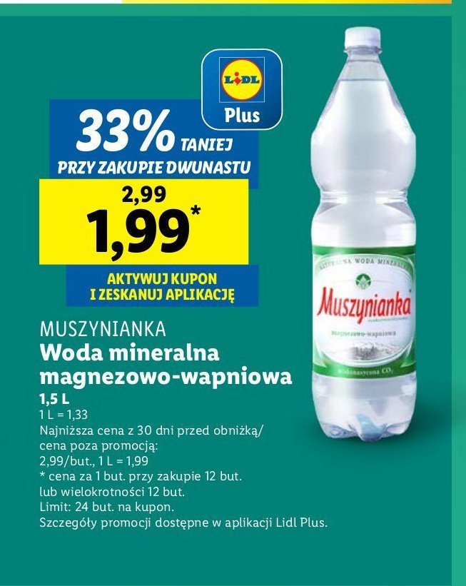 Woda niskonasycona Muszynianka promocja