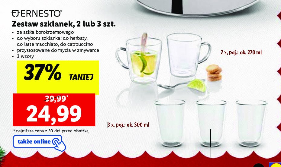 Szklanki do herbaty 270 ml Ernesto promocja