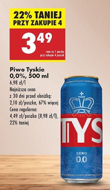 Piwo Tyskie 0.0% promocja
