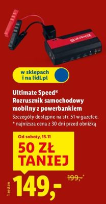 Rozrusznik samochodowy mobilny z powerbankiem  promocja w Lidl