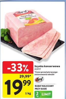 Szynka konserwowa 1 kg promocja w Intermarche