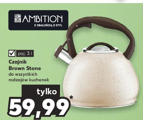 Czajnik brown stone 3 l Ambition promocja