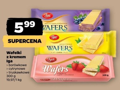 Wafelki z kremem borówkowe promocja w Netto