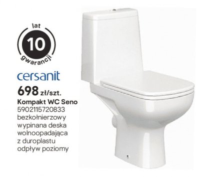 Kompakt WC Cersanit Seno 5902115720833 promocja w Castorama