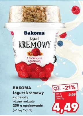 Jogurt kremowy z granolą, różne rodzaje promocja w Kaufland