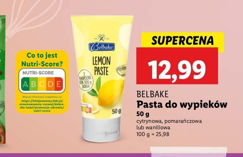 Pasta waniliowa Belbake promocja w Lidl