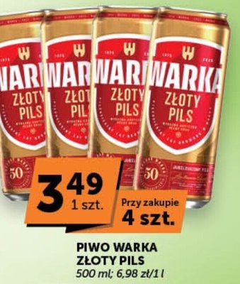 Piwo Warka Złoty Pils promocja w Groszek