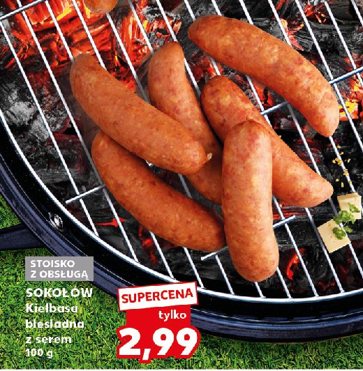 Kiełbasa biesiadna z serem Sokołów promocja w Kaufland