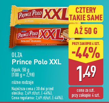 Wafelek solony karmel Prince polo xxl promocja